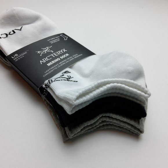 Arc'teryx Lightweight Merino Wool Ankle Socks 3pk Size L (M9-12.5) - Picture 5 of 7